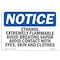 Signmission OSHA Notice Sign, 3.5" Height, 5" Width, Ethanol Extremely Flammable Avoid Breathing Sign, Landscape OS-NS-D-35-L-12178 - alternate 1